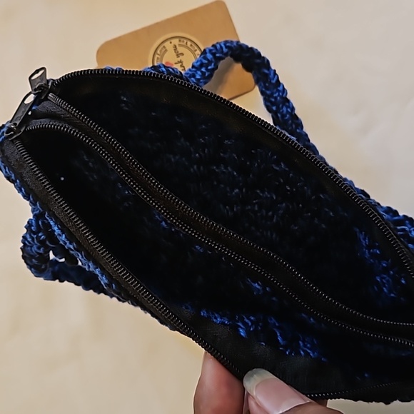 Handmade Kids Floral Crochet Mini Bag Handcrafted Boho Grannycore Vintage unique - Picture 10 of 17